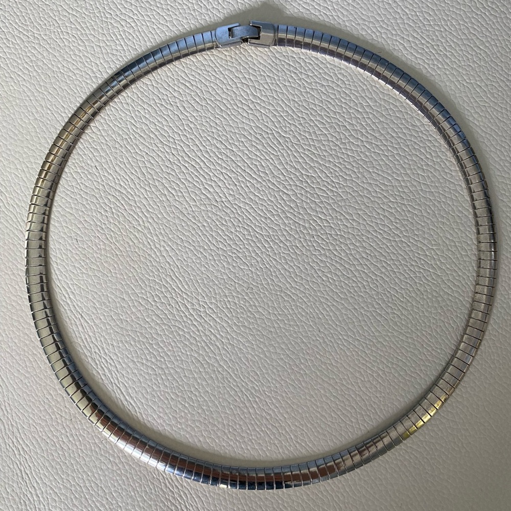 Elegant Silver Omega Necklace